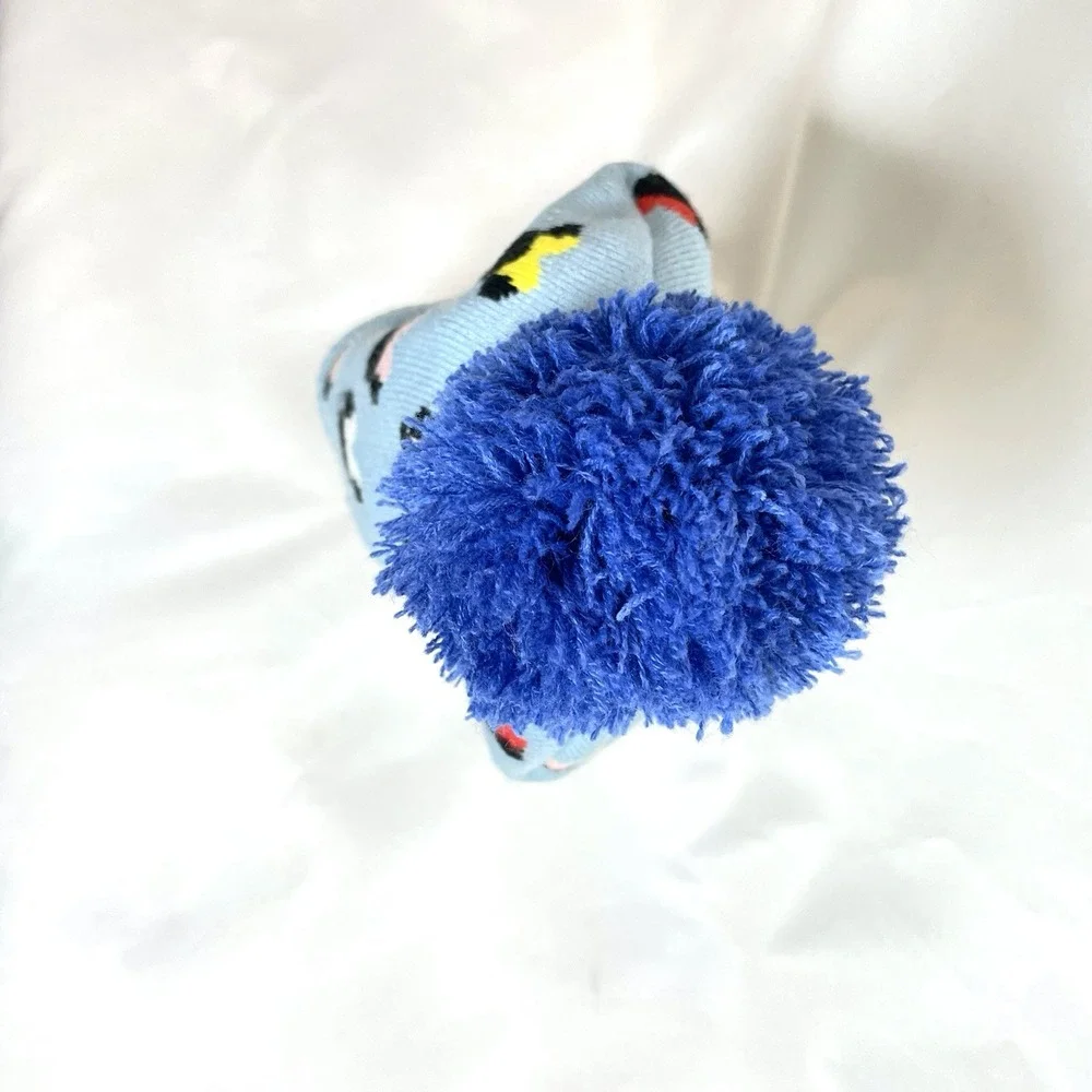 Disney Junior Minnie Mouse Toddler Knit Hat S ‎ 2T-5T Blue Beanie Pompom Tassel.
